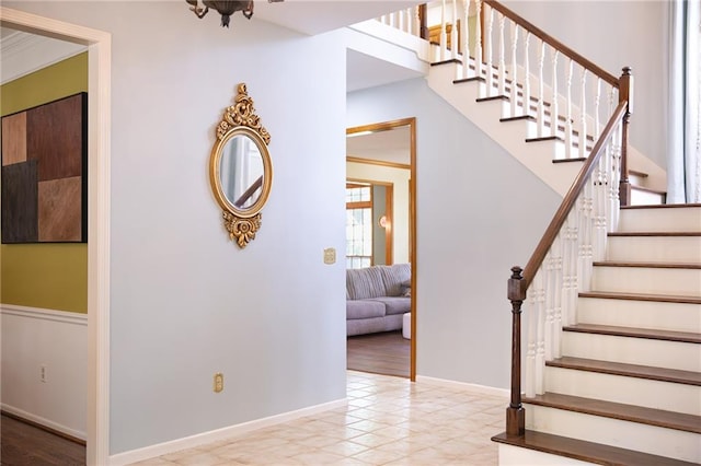 13009 Fontana St, Leawood, KS 66209 - staircase with baseboards