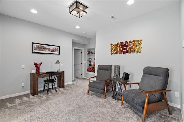 15297 W 172nd Pl, Olathe, KS 66062 - sitting room featuring carpet flooring and recessed lighting