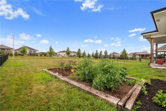 15297 W 172nd Pl, Olathe, KS 66062 - fenced backyard featuring a garden and a residential view