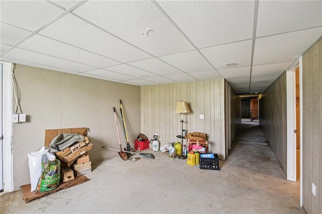 507 NW 165th Rd, Centerview, MO 64019 - finished basement with a paneled ceiling