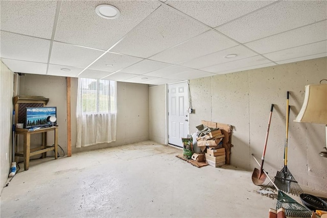 507 NW 165th Rd, Centerview, MO 64019 - basement with a paneled ceiling