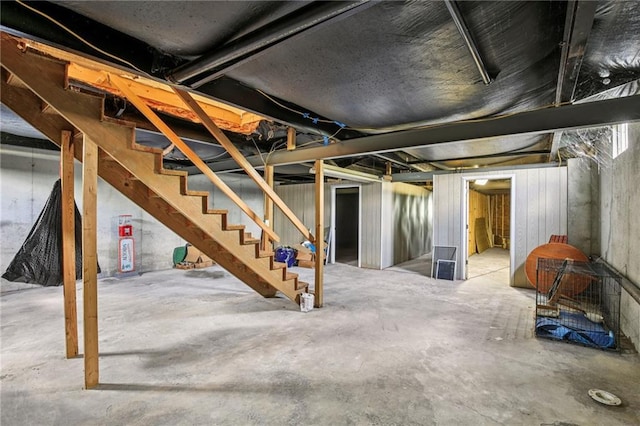507 NW 165th Rd, Centerview, MO 64019 - unfinished basement with stairway