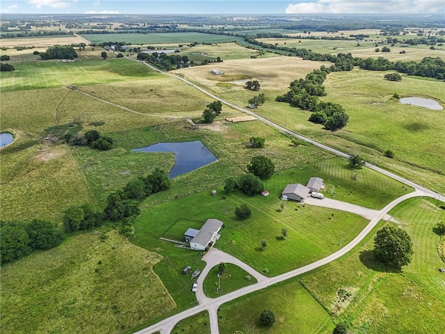 507 NW 165th Rd, Centerview, MO 64019 - aerial view of property's location with a large body of water and rural landscape