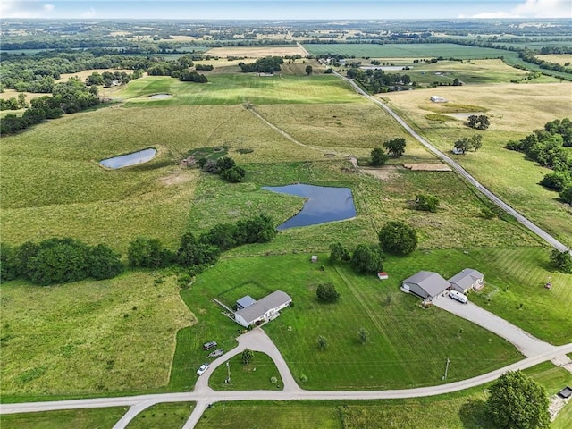 507 NW 165th Rd, Centerview, MO 64019 - aerial view of property and surrounding area featuring a large body of water and rural landscape