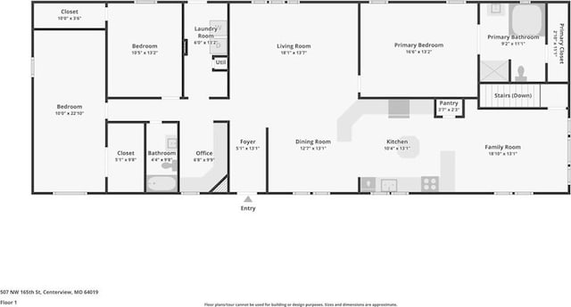 507 NW 165th Rd, Centerview, MO 64019 - view of room layout
