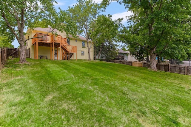 1401 NE Weddle Ln, Lees Summit, MO 64086 - fenced backyard featuring stairway and a deck