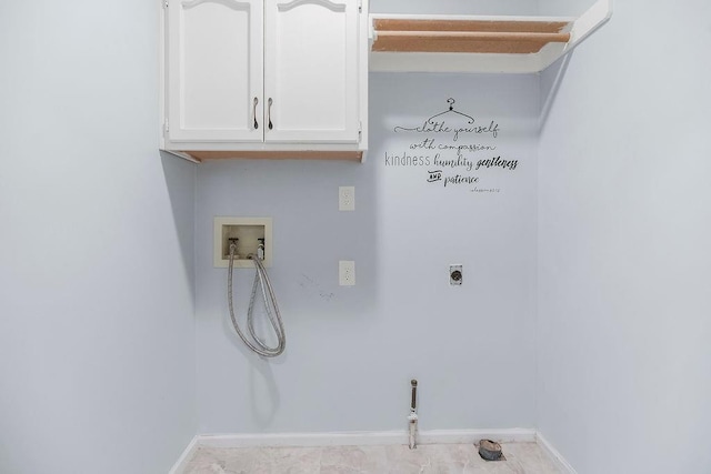 1401 NE Weddle Ln, Lees Summit, MO 64086 - laundry area with cabinet space, washer hookup, and electric dryer hookup