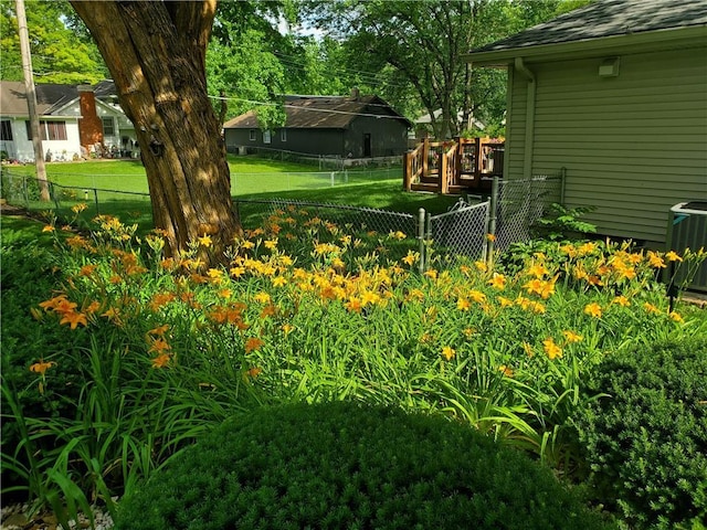 7211 Goodman St, Overland Park, KS 66204 - fenced backyard with a wooden deck