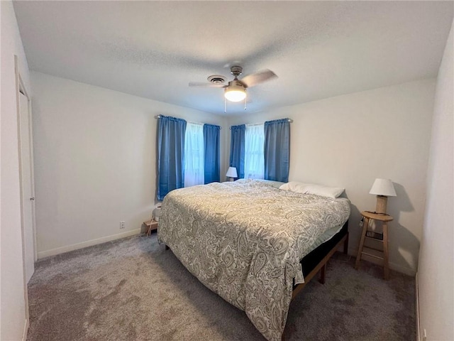 1012 Meadowbrook Rd E, Iola, KS 66749 - bedroom with carpet flooring and a ceiling fan