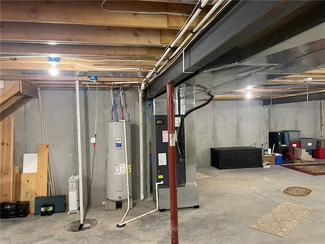 5205 University Ave, Saint Joseph, MO 64503 - unfinished basement with electric water heater and heating unit