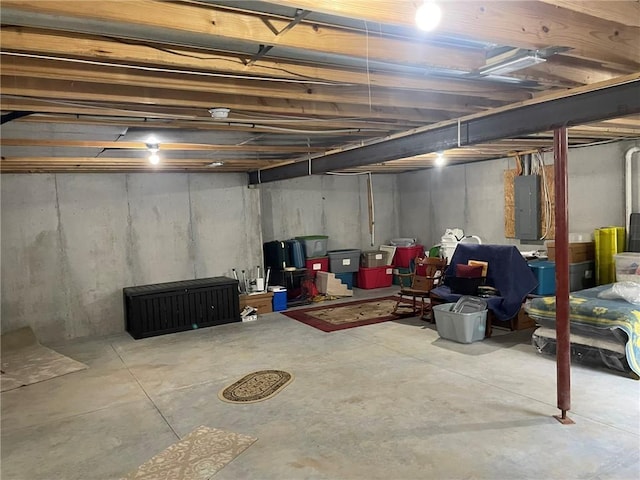 5205 University Ave, Saint Joseph, MO 64503 - unfinished below grade area with electric panel