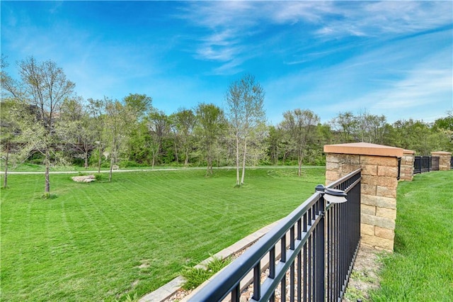 2144 W 89th Ter, Leawood, KS 66206 - view of grassy yard featuring a balcony and view of wooded area
