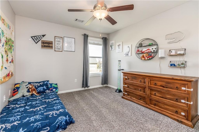 25096 W 87th St, Lenexa, KS 66227 - carpeted bedroom featuring baseboards and a ceiling fan