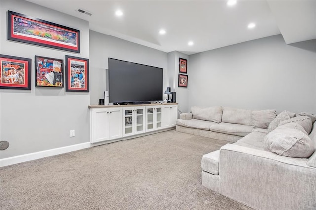25096 W 87th St, Lenexa, KS 66227 - carpeted living room featuring recessed lighting and baseboards