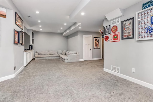 25096 W 87th St, Lenexa, KS 66227 - unfurnished living room featuring recessed lighting and carpet floors