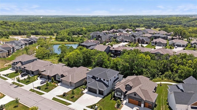 22615 W 87th Ter, Lenexa, KS 66227 - aerial view of property and surrounding area featuring nearby suburban area and a large body of water