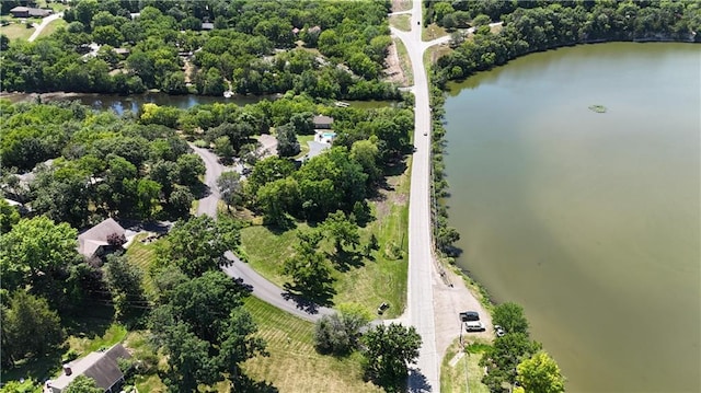 1015 S Wyckford Rd, Olathe, KS 66061 - drone / aerial view of a nearby body of water