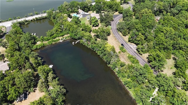 1015 S Wyckford Rd, Olathe, KS 66061 - aerial overview of property's location featuring a nearby body of water
