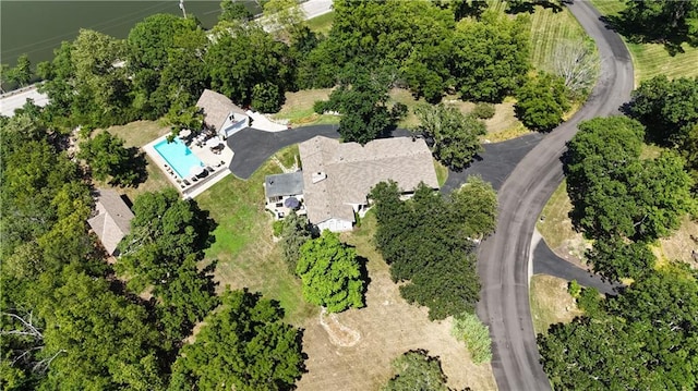 1015 S Wyckford Rd, Olathe, KS 66061 - aerial view of property and surrounding area with a pool