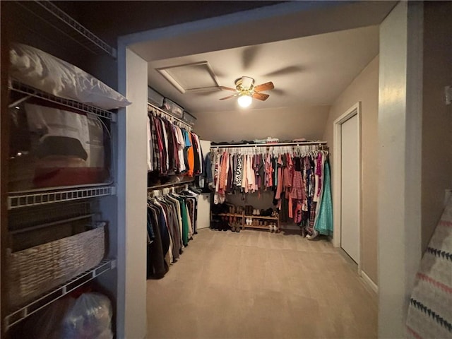 2006 Buckingham St, Saint Joseph, MO 64506 - spacious closet with carpet flooring and a ceiling fan