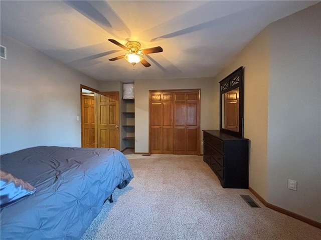 2006 Buckingham St, Saint Joseph, MO 64506 - bedroom featuring light colored carpet and a ceiling fan