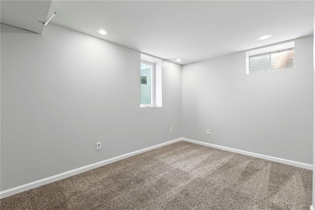 1138 S Willow St, Ottawa, KS 66067 - basement with carpet floors and recessed lighting