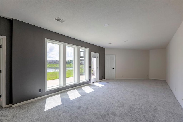 129 SE Chelsea Dr, Lees Summit, MO 64063 - spare room with plenty of natural light, light colored carpet, and a water view