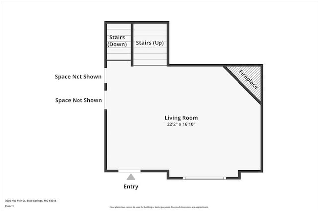 3605 NW Pier Ct, Blue Springs, MO 64015 - view of floor plan / room layout