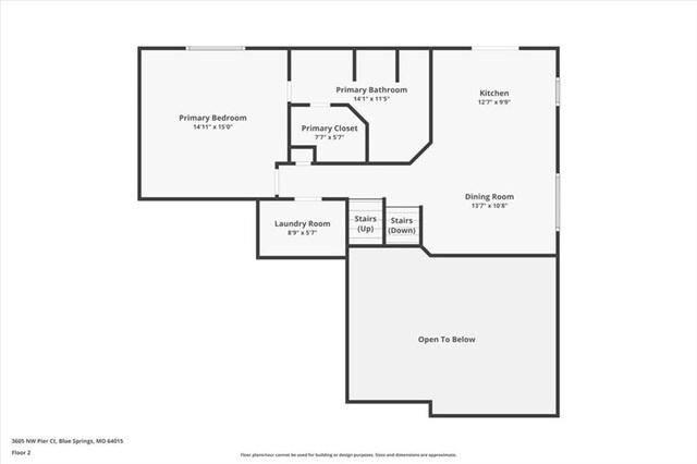 3605 NW Pier Ct, Blue Springs, MO 64015 - view of property floor plan