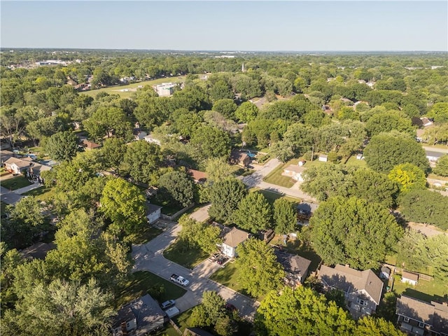 1604 SW 21st St, Blue Springs, MO 64015 - aerial view of property's location with a heavily wooded area