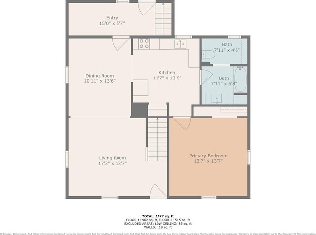 934 Williams St, Excelsior Springs, MO 64024 - view of property floor plan