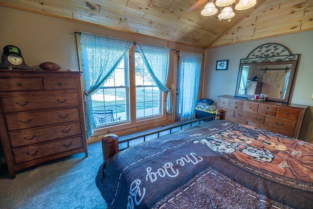 28909 E 297th St, Garden City, MO 64747 - bedroom with wood ceiling, vaulted ceiling, and carpet flooring