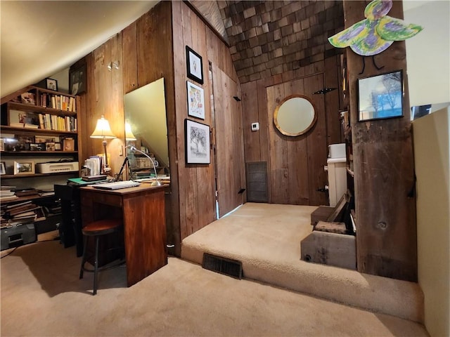 315 N 1st St, Independence, KS 67301 - office featuring carpet flooring and wood walls