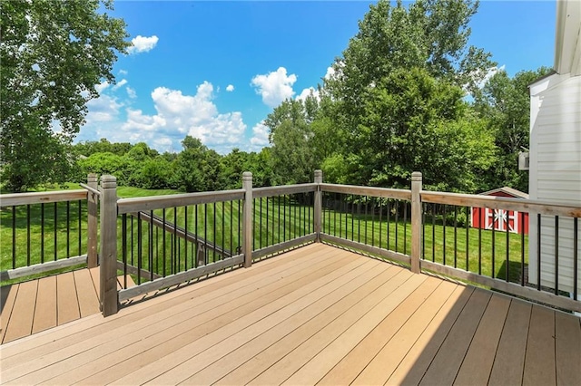 4204 Broadway Ter, Leavenworth, KS 66048 - wooden terrace with a lawn