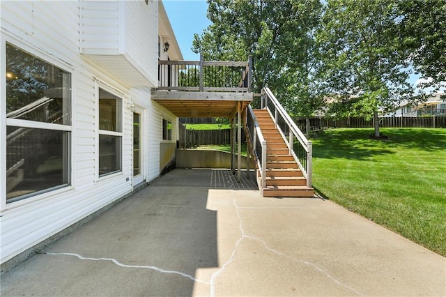 4204 Broadway Ter, Leavenworth, KS 66048 - view of patio featuring stairs and a wooden deck