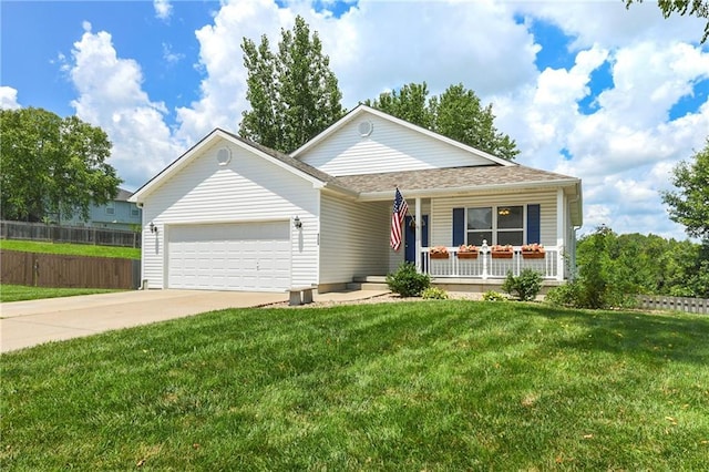 4204 Broadway Ter, Leavenworth, KS 66048 - single story home with covered porch, an attached garage, and concrete driveway