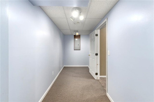 4204 Broadway Ter, Leavenworth, KS 66048 - corridor featuring carpet floors and a drop ceiling