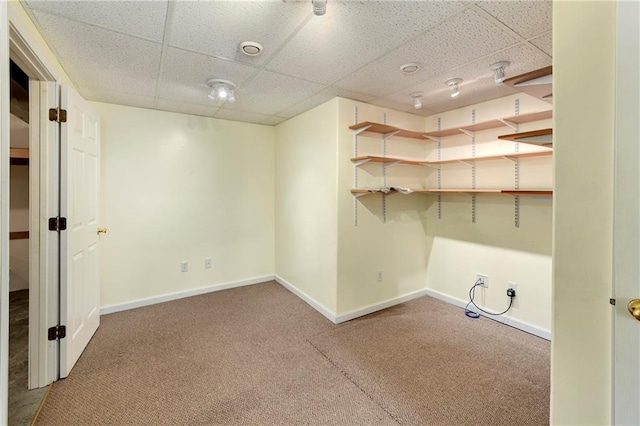 4204 Broadway Ter, Leavenworth, KS 66048 - basement featuring a drop ceiling and carpet floors