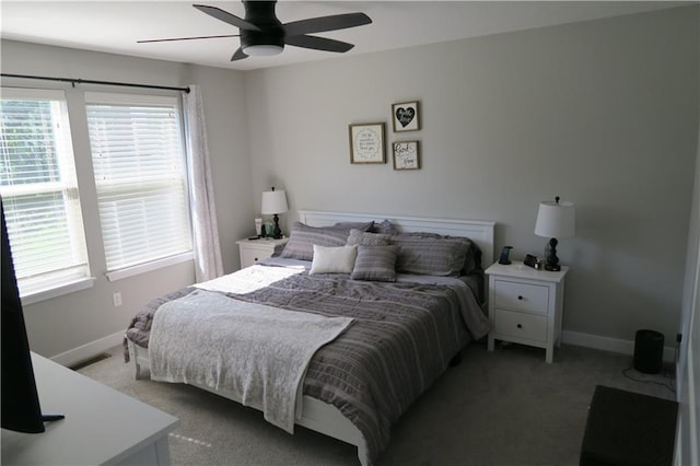 SW 8th St Unit 8819, Blue Springs, MO 64064 - bedroom featuring light carpet, multiple windows, and a ceiling fan