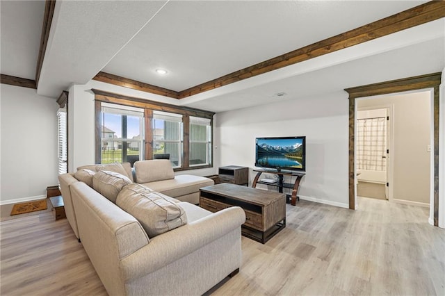 227 SW Eagles Ridge Dr, Blue Springs, MO 64014 - living room featuring light wood-type flooring and recessed lighting