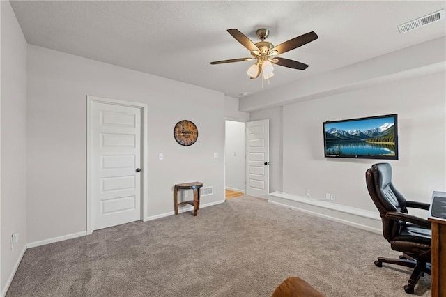 227 SW Eagles Ridge Dr, Blue Springs, MO 64014 - office space with carpet flooring and a ceiling fan