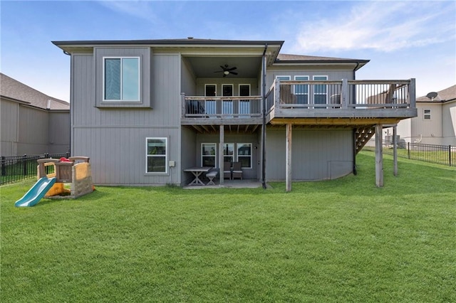 227 SW Eagles Ridge Dr, Blue Springs, MO 64014 - back of house with a deck, stairway, and a patio
