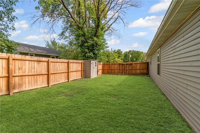 521 E Bird St, Hamilton, MO 64644 - fenced backyard with a storage shed
