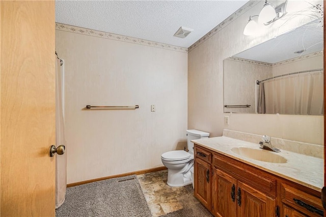 705 Ozark Short Line, Odessa, MO 64076 - bathroom featuring vanity, a textured ceiling, and a shower with shower curtain
