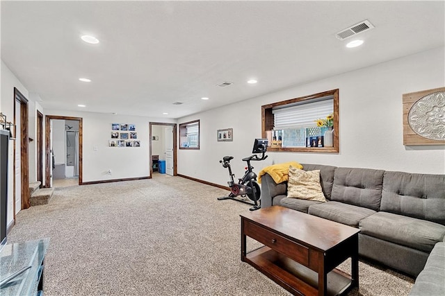 1658 Davis Cir, Eudora, KS 66025 - living area with recessed lighting and light colored carpet
