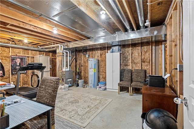 1658 Davis Cir, Eudora, KS 66025 - unfinished below grade area with water heater and heating unit