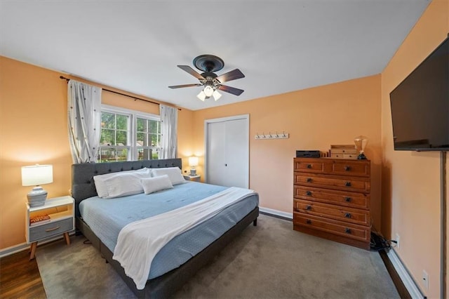 4717 W 76th St, Prairie Village, KS 66208 - bedroom with baseboards and a ceiling fan