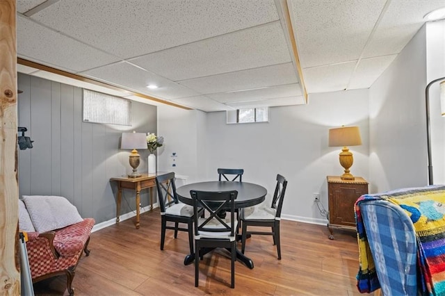 4717 W 76th St, Prairie Village, KS 66208 - dining area with wood finished floors and a drop ceiling