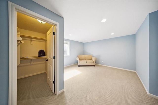 9158 W 178th Ter, Overland Park, KS 66013 - living area with carpet floors and recessed lighting