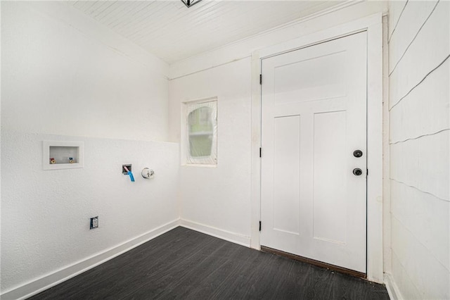 3344 Chestnut Ave, Kansas City, MO 64128 - washroom featuring dark wood-style flooring and hookup for a washing machine